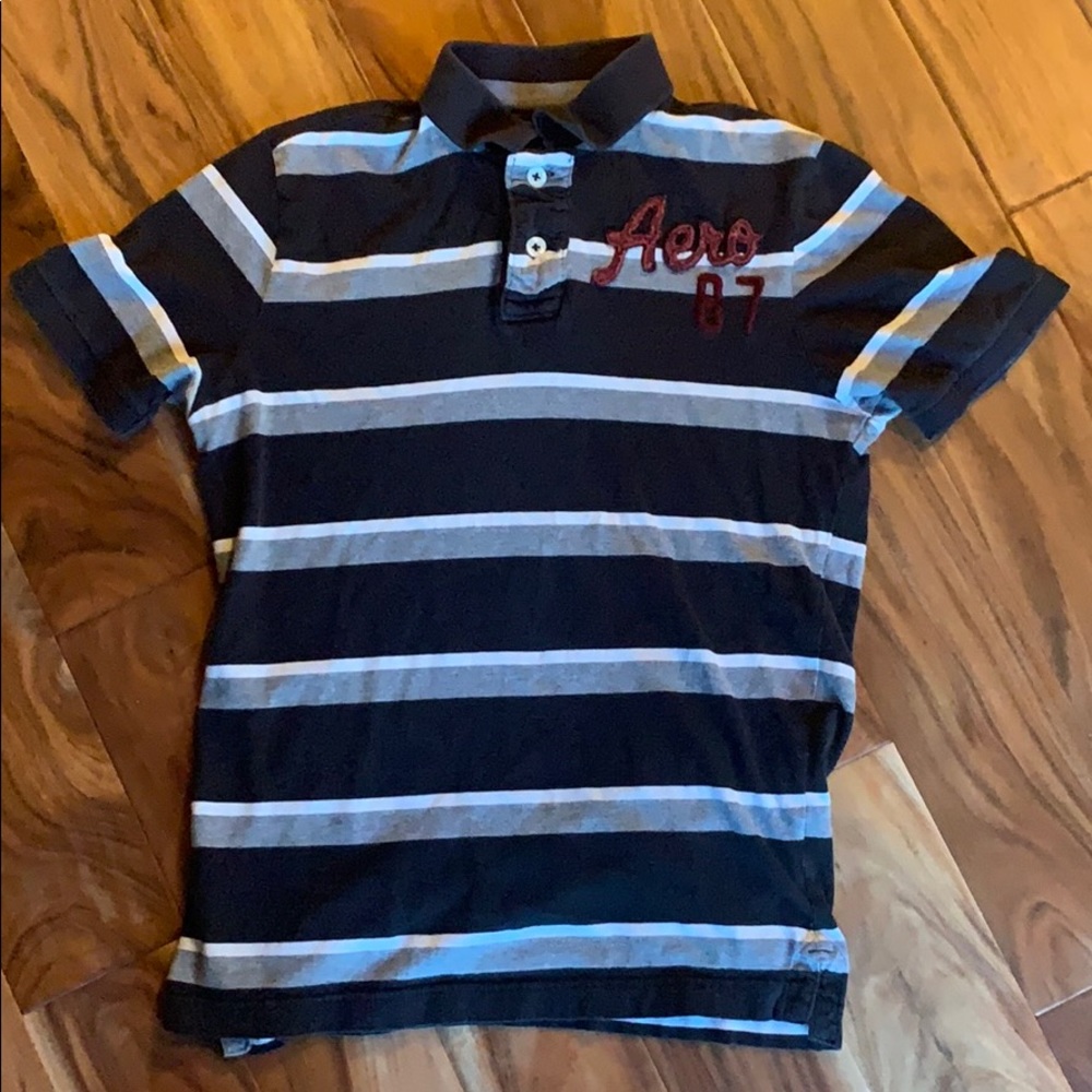 Men’s striped polo